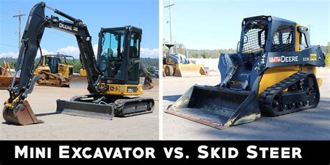 can you dig with a skid steer|mini excavator vs skid steer.